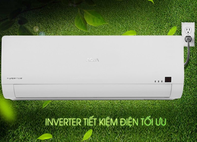  điều hòa Aqua inverter 9000 BTU AQA-KCRV9WGSB tiết kiệm điện