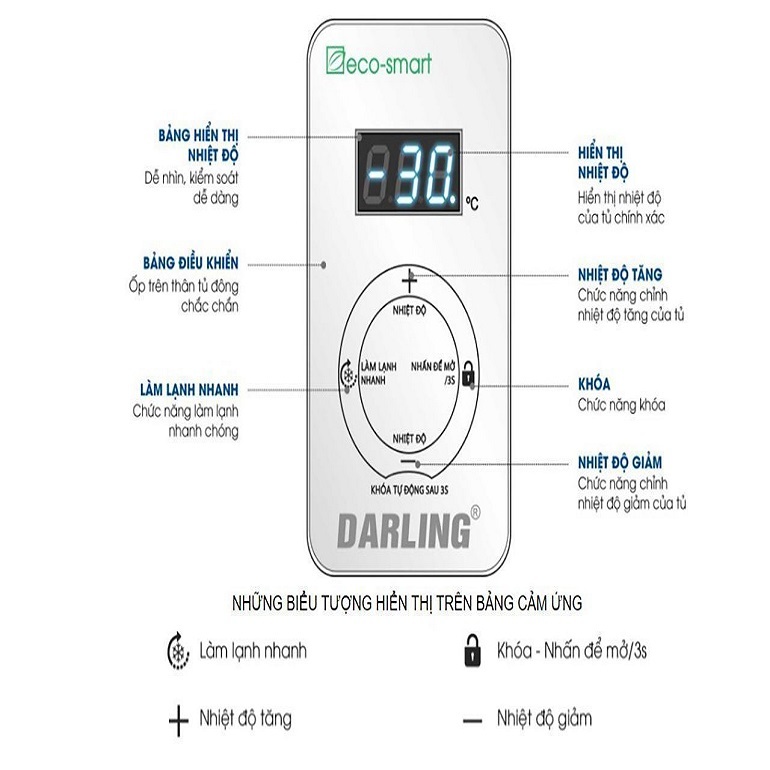 Tủ đông Darling Inverter 2 ngăn 370 lít DMF-3699WSI-2 4 Tủ đông Darling inverter 2 ngăn 370 lít DMF-3699WSI-2