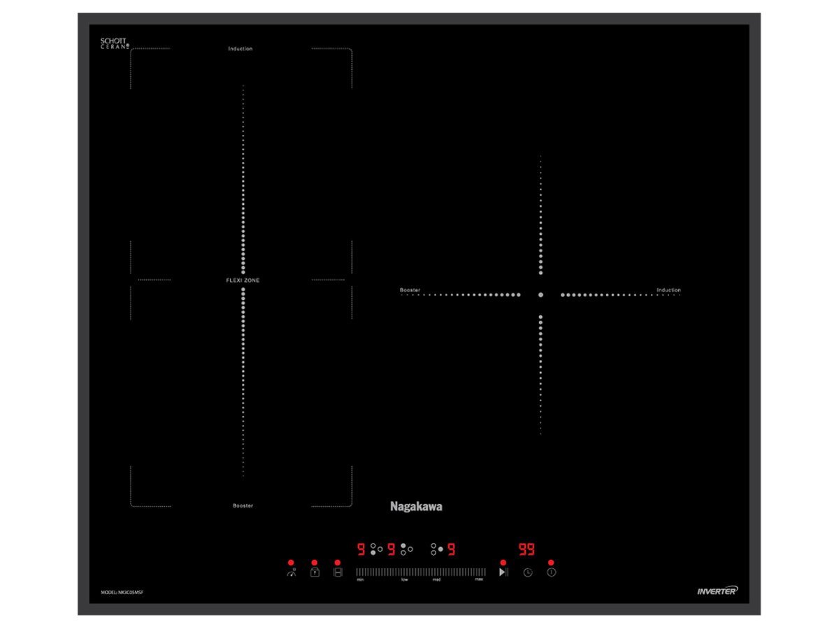 Hình ảnh bếp điện từ 3 vùng nấu thông minh Nagakawa NK3C05MSF
