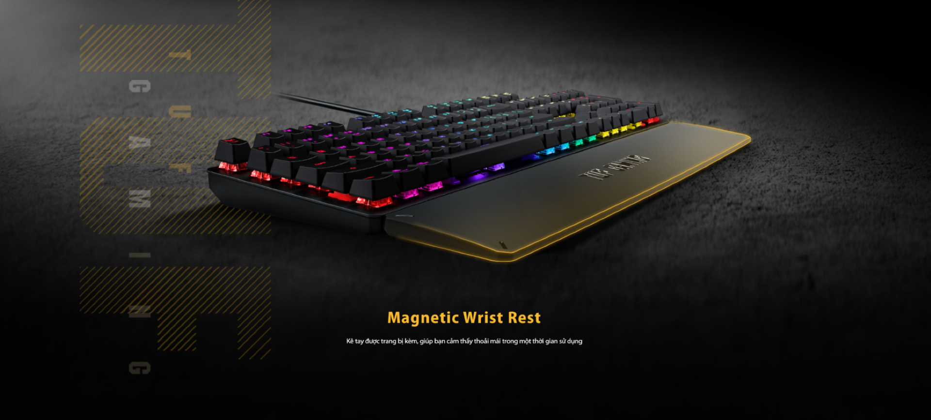 Bàn phím cơ Asus TUF K3 (RGB/USB/Red sw)