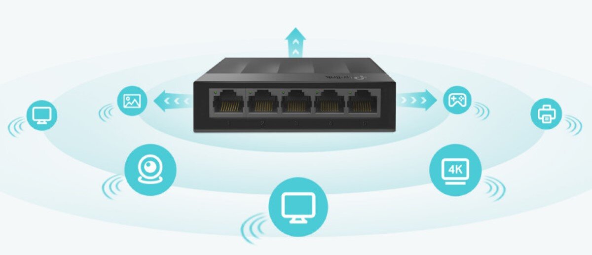 Switch TP-Link LS1005G 5 Port 10/100/1000Mbps vỏ nhựa