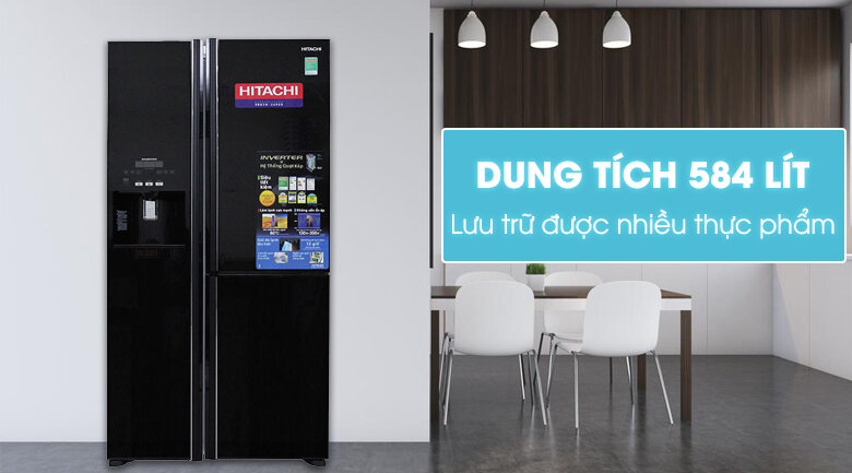 Tủ lạnh Hitachi 584 lít R-M700GPGV2 Tủ lạnh Hitachi 584 lít R-M700GPGV2