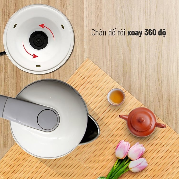 Chân đế thiết kế xoay 360 độ 
