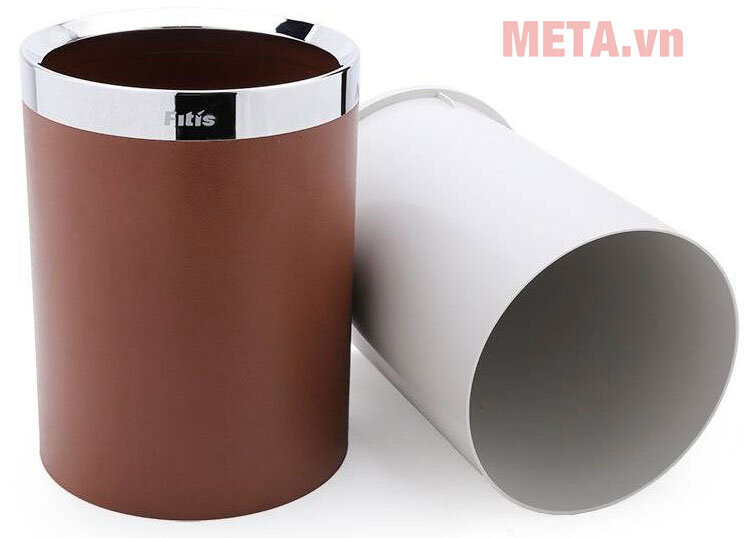 Thùng rác 2 lớp Dual kiểu Âu Fitis ROM1-904 (Nâu)