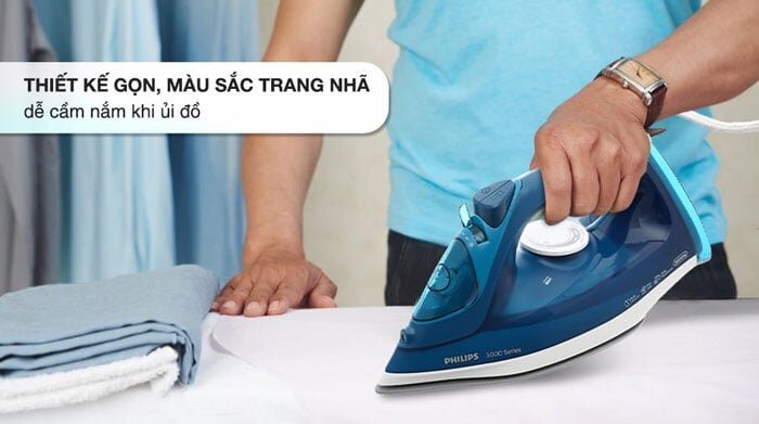 Bàn ủi hơi nước Philips DST3040/70 có thiết kế hiện đại, sắc màu trang nhã