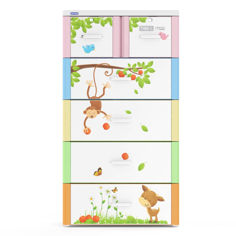 Tủ Tabi Duy Tân L đa sắc 5 tầng 6 ngăn  Tủ Tabi Duy Tân L đa sắc 5 tầng 6 ngăn