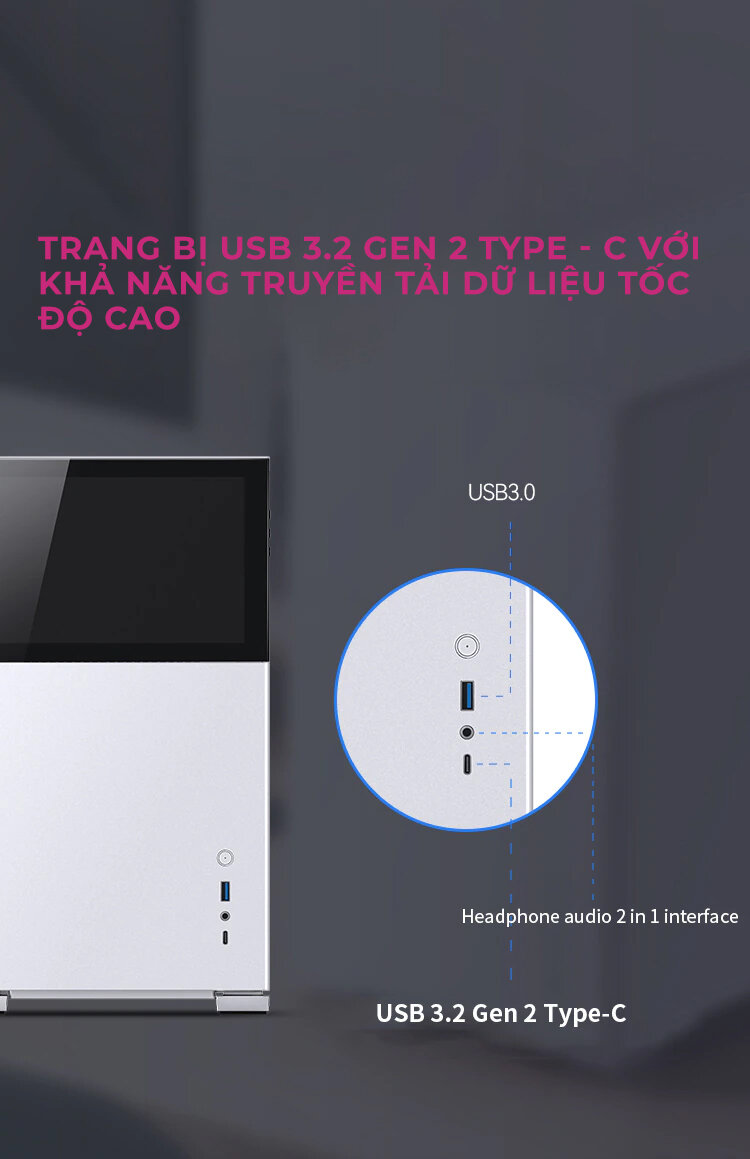 Vỏ case Jonsbo D41 STD White ( Mid Tower/Màu Trắng)