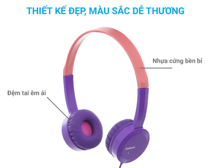 Tai nghe chụp tai Kanen IP-350 Hồng