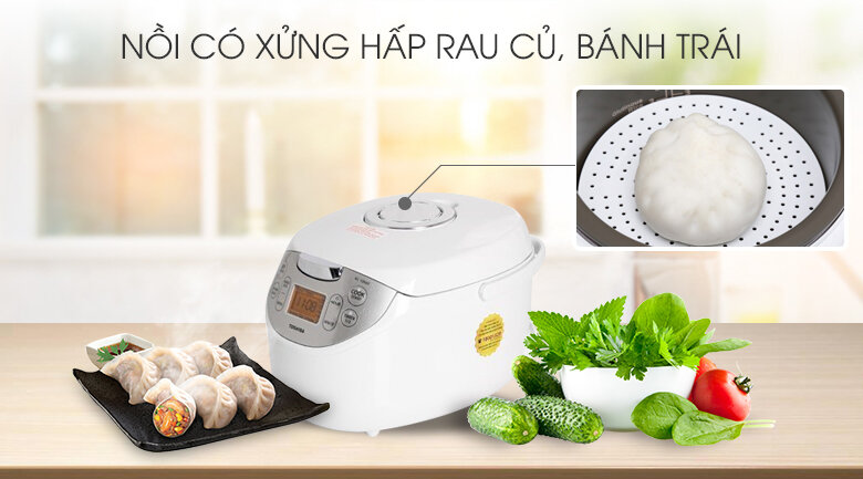 Nồi cơm điện tử Toshiba 1 lít RC-10NAFVN(W)