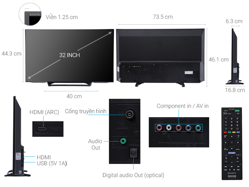 Tivi Sony 32 inch KDL-32R300E Tivi Sony 32 inch KDL-32R300E