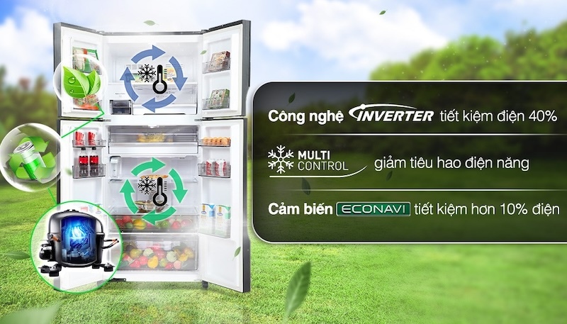 Tủ lạnh Panasonic Inverter 550 lít NR-DZ601YGKV 4 Tủ lạnh Panasonic Inverter 550 lít NR-DZ601YGKV khử mùi, kháng khuẩn tối ưu với Nanoe-X