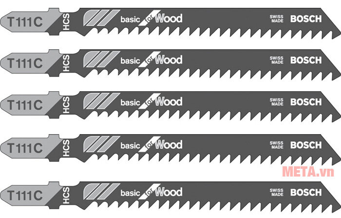 Bộ 5 lưỡi cưa gỗ Bosch 2608630033 (T111C) Bộ 5 lưỡi cưa gỗ Bosch 2608630033 (T111C)
