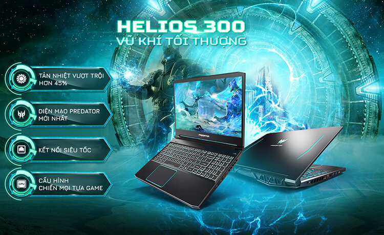 Laptop Acer Predator Helios PH315 52 78HH NH.Q53SV.008 Black, màn hình 144Hz, phiên bản giới hạn