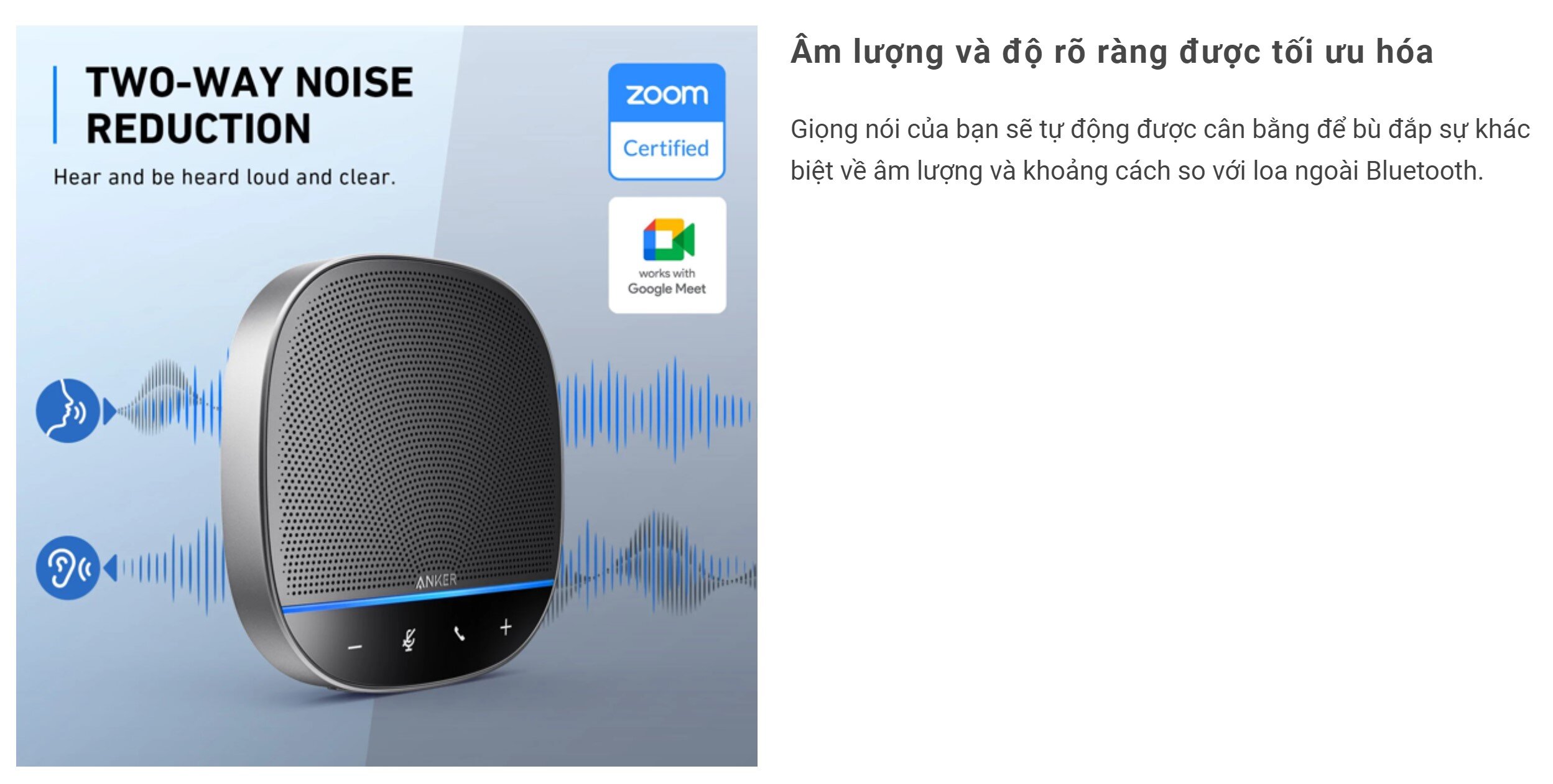 Loa hội nghị không dây Anker PowerConf S500 - A3305 - Màu đen