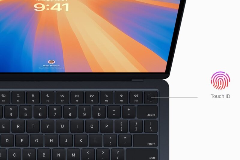 Macbook Air M4 bảo mật vân tay