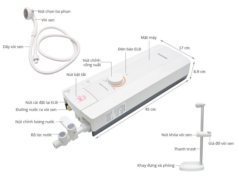 Máy nước nóng Panasonic DH-4HS1W