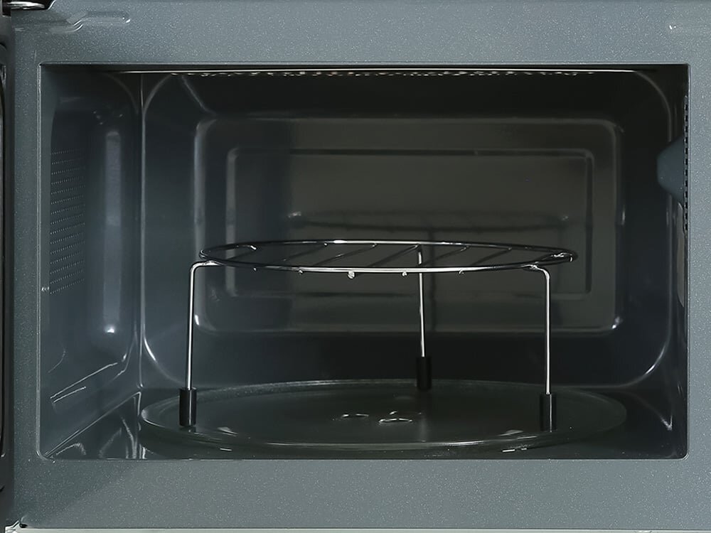 Lò vi sóng R G225VN BK đi kèm 1 giá nướng, 1 đĩa xoay