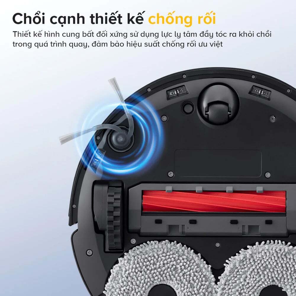 Chổi cạnh chống rối - Thiết kế thông minh Robot hút bụi Roborock QR 798