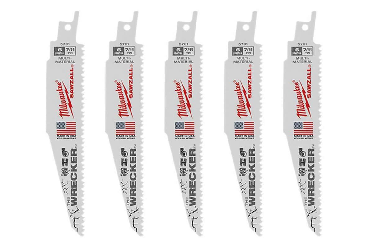 Bộ 5 lưỡi cưa kiếm đa năng WRECKER T8-150.24mm Milwaukee 48-00-5701