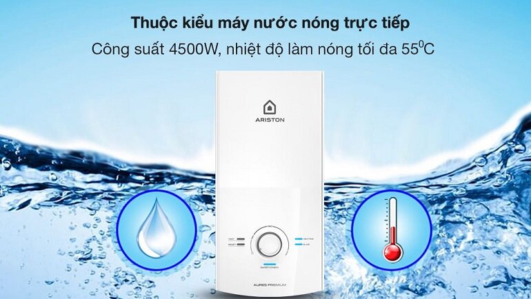 bình nóng lạnh trực tiếp Ariston Aures Premium 4.5P