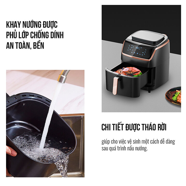 Nồi chiên không dầu hơi nước Elmich AFE 3945