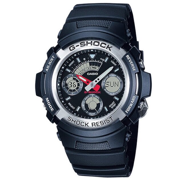 Đồng hồ nam G-shock AW-590-1ADR đen Đồng hồ nam G-shock AW-590-1ADR đen