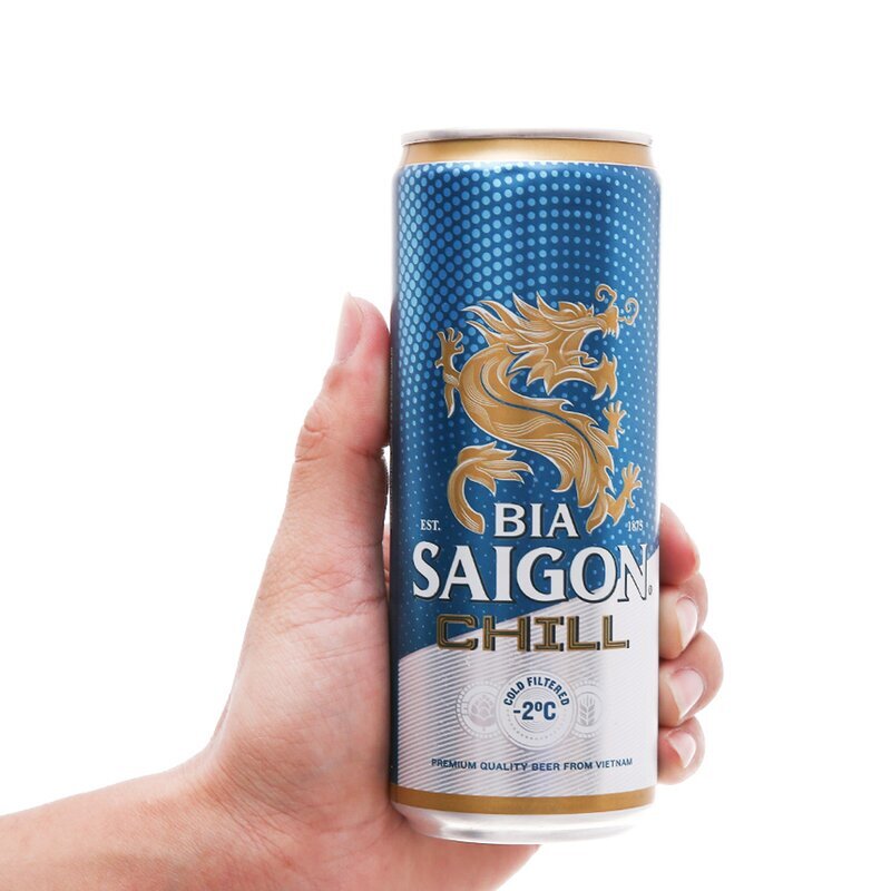 Thùng 24 lon bia Sài Gòn Chill 330ml