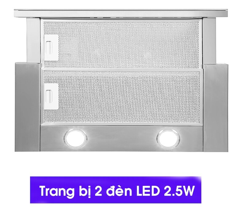 Máy hút mùi Hafele HH-TG60E tích hợp đèn LED chiếu sáng (Ảnh: Hafele).
