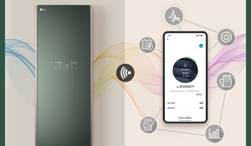 Tủ Chăm Sóc Quần Áo Thông Minh LG Styler S5GOC điều khiển thông minh