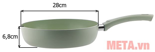 Kích thước của chảo nhôm chống dính Harmonia Elmich EL-3782 Harmonia Elmich EL-3782