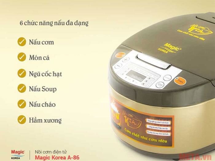 Nồi cơm niêu điện tử Magic A-86 New - Lòng niêu