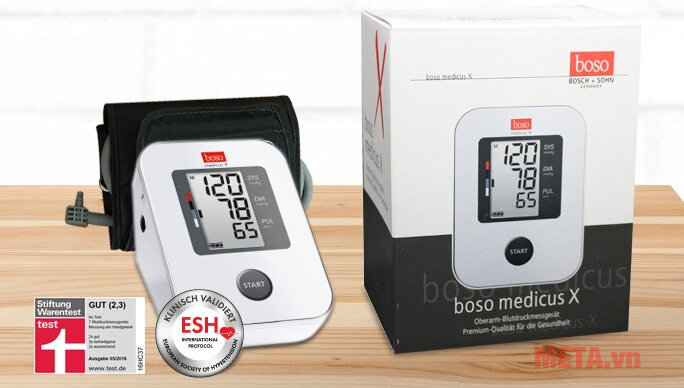 Máy đo huyết áp bắp tay tự động Boso Medicus X Máy đo huyết áp bắp tay tự động Boso Medicus X