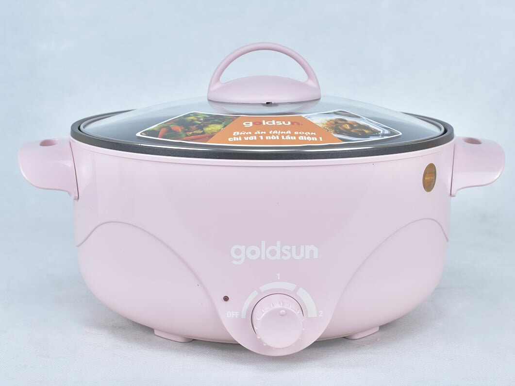 Nồi lẩu điện Goldsun GMC3000 có kiểu dáng hiện đại, sang trọng