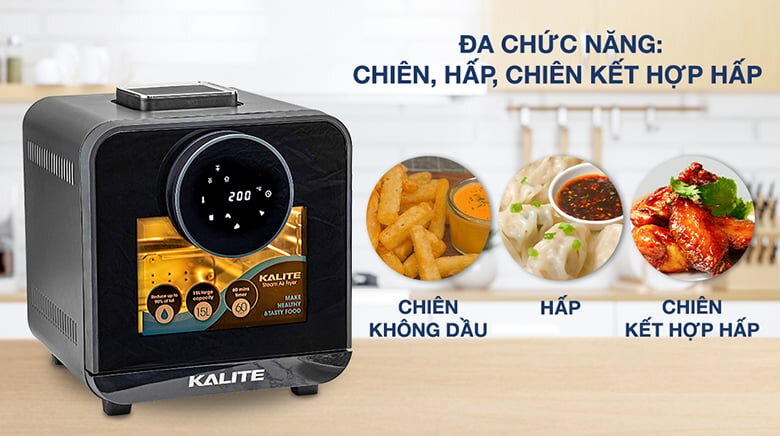 Nồi chiên hấp Kalite Steam Star đa năng 3 trong 1