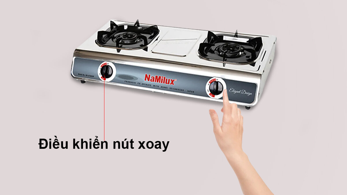 Bếp gas đôi Namilux NH-670ASM điều khiển nút xoay