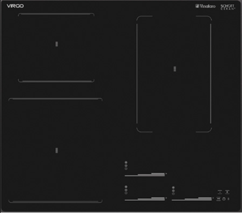 Bếp từ âm 3 vùng nấu Vinafaro Virgo