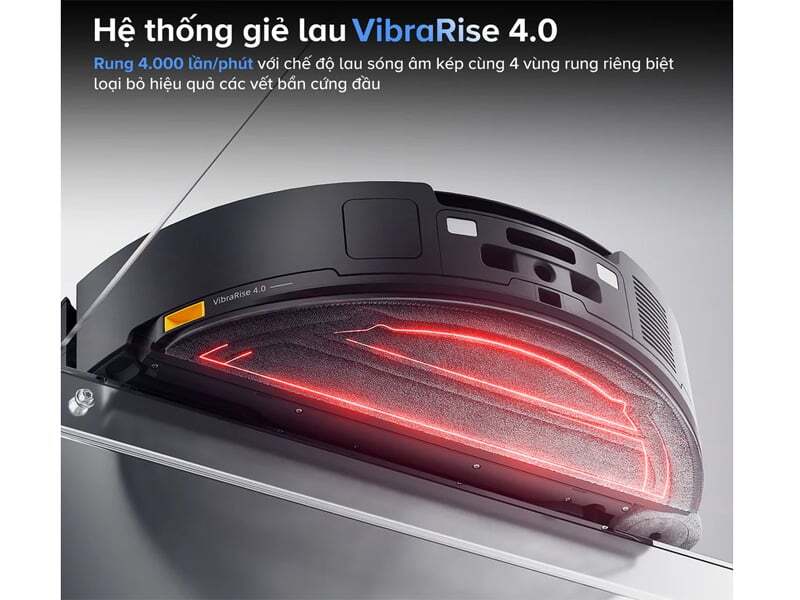 Roborock Saros 10 với hệ thống giẻ lau rung 4.000 lần/phút Roborock Saros 10 với hệ thống giẻ lau rung 4.000 lần/phút