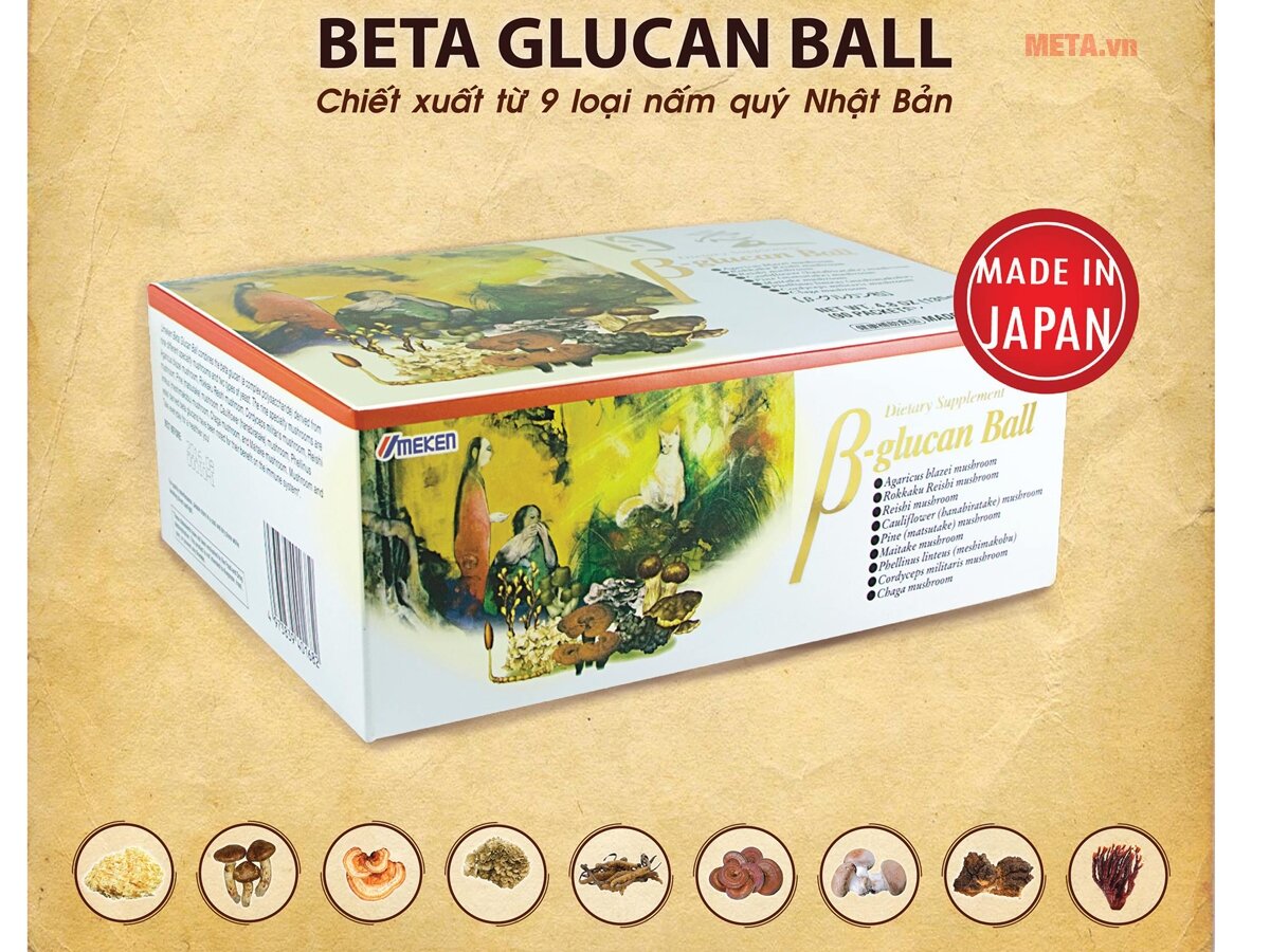Thực phẩm chức năng bảo vệ sức khỏe Beta Glucan Ball 60g - Khắc tinh tế bào ung thư