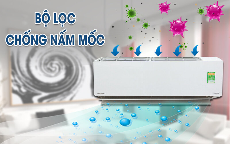 Máy lạnh Toshiba Inverter 1.5 HP RAS-H13G2KCVP-V Máy lạnh Toshiba Inverter 1.5 HP RAS-H13G2KCVP-V