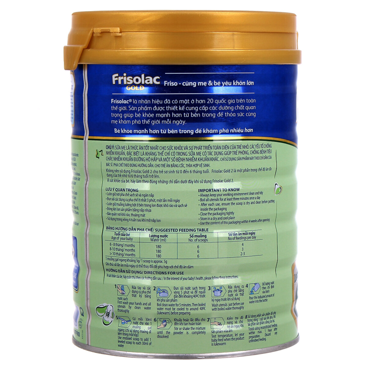  Sữa Frisolac Gold 2 900g (6-12 tháng)