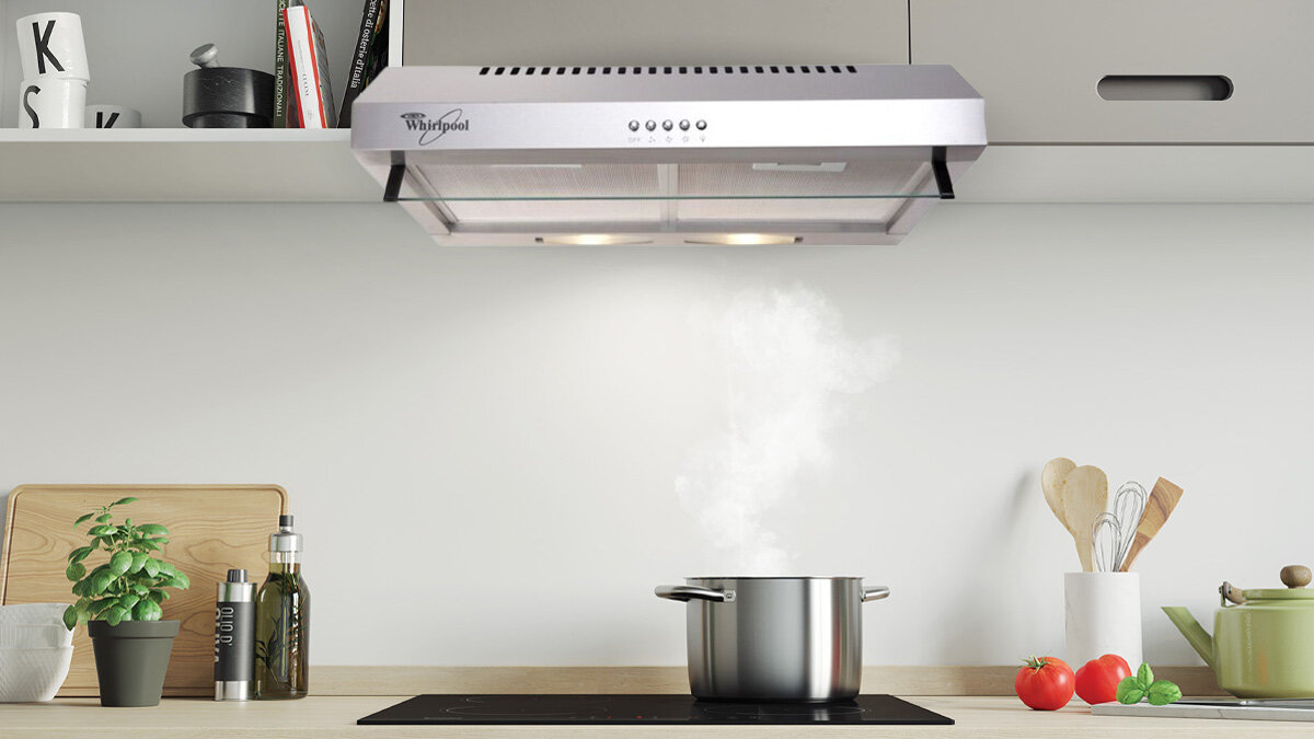 Whirlpool AKR621IXV có công suất hút mạnh mẽ đến 480m³/giờ