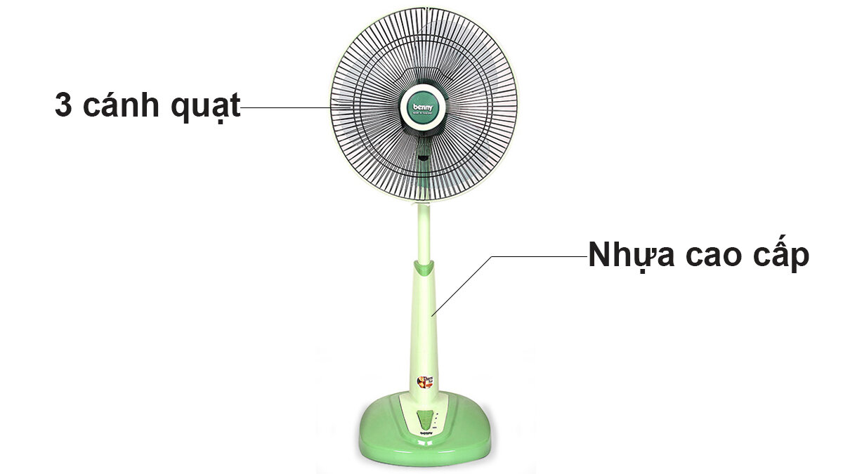 Quạt đứng Benny BF40ST làm từ nhựa cao cấp