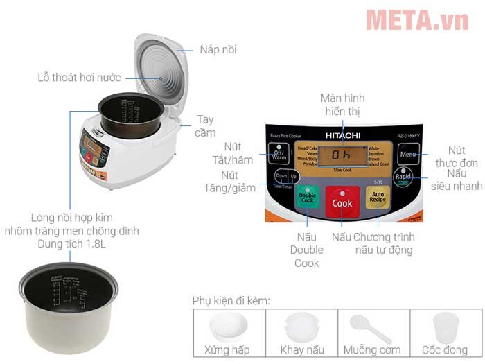 Nồi cơm điện Hitachi RZ-D10XFY