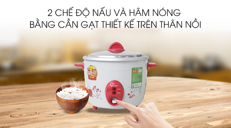 Nồi cơm điện Sharp 1.5 lít KSH-D15V Nồi cơm điện Sharp 1.5 lít KSH-D15V
