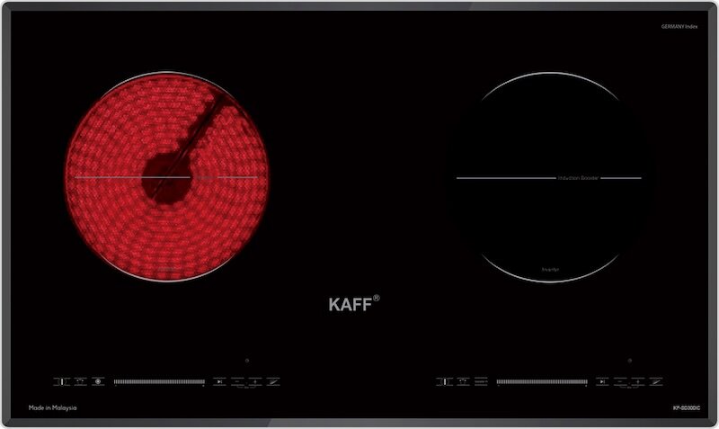 Mặt bếp của Kaff KF-SD300IC được làm từ kính Crystal cao cấp