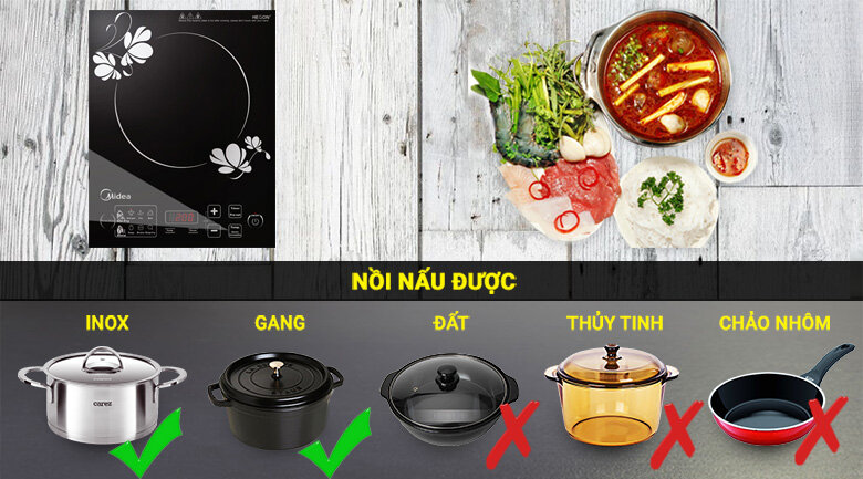 Bếp từ Midea MI-SV21DM Bếp từ Midea MI-SV21DM