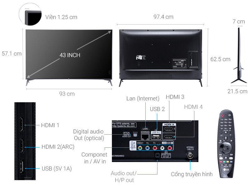 Smart Tivi LG 43 inch 43UJ652T Smart Tivi LG 43 inch 43UJ652T
