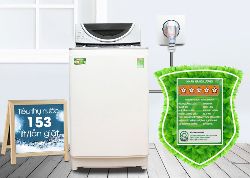 Máy giặt Toshiba Inverter 10 kg AW-DE1100GV (WS) Máy giặt Toshiba Inverter 10 kg AW-DE1100GV (WS)
