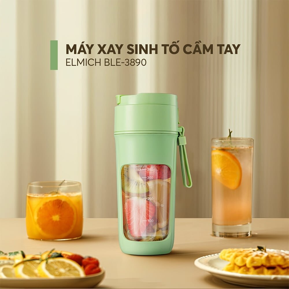 Máy xay sinh tố thiết kế màu xanh Máy xay hoa quả
