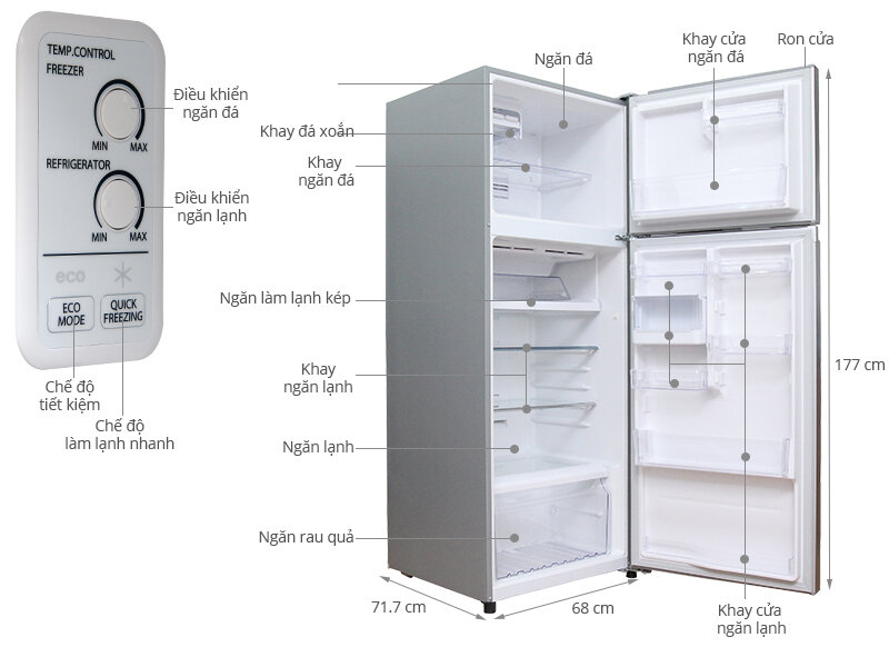 Tủ lạnh Toshiba 409 lít GR-T46VUBZ Tủ lạnh Toshiba 409 lít GR-T46VUBZ